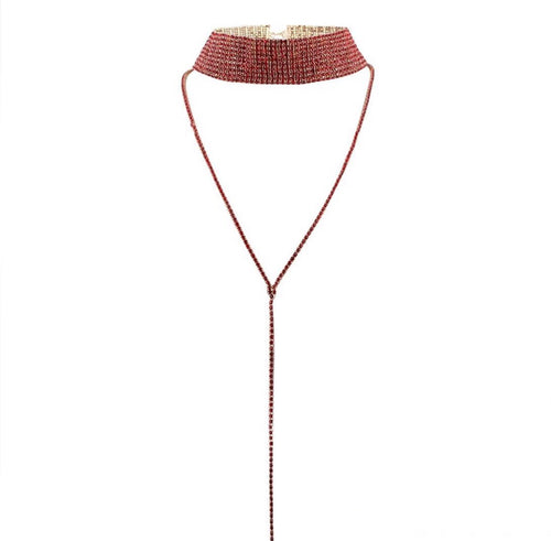 Ice Me Out Choker - red & gold